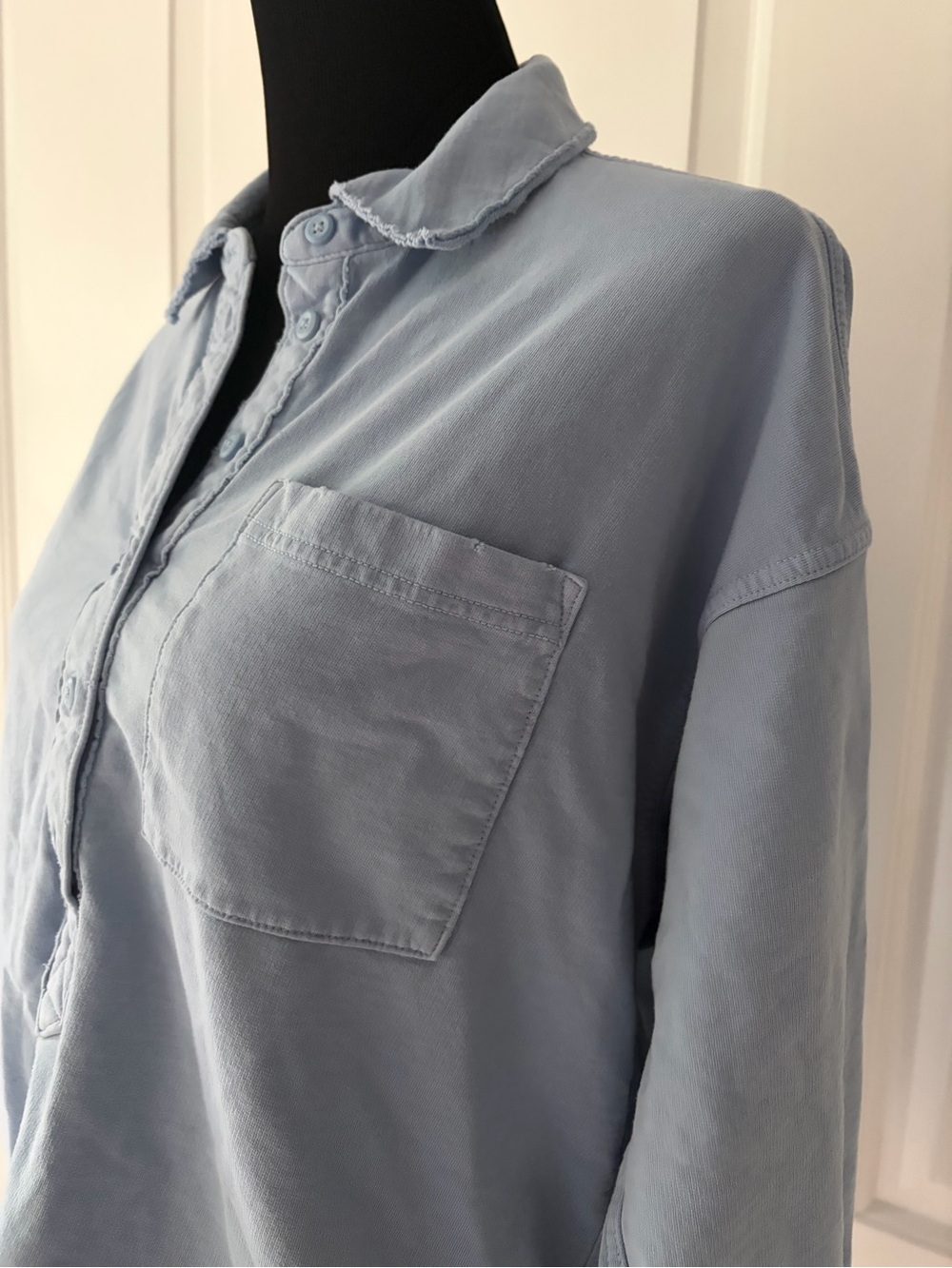 Aerie Take It Easy Popover Polo Sweatshirt XXS - Picture 3 of 5